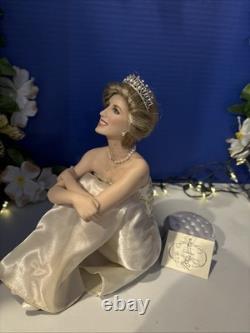 Franklin Mint Princess Diana Porcelain Figurine With Stool