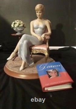 Franklin Mint Princess Diana Porcelain Sitting In Chair (Forever Diana) E1122