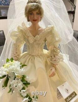 Franklin Mint Princess Diana Porcelain Wedding Bride Doll