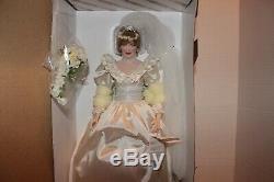 Franklin Mint Princess Diana Porcelain Wedding/Bride Doll Damaged Box No COA