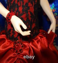 Franklin Mint Princess Diana Porcelain red gown dress accessories only NO DOLL