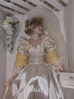 Franklin Mint Princess Diana Portrait Doll Wedding Gown 16in Collector Edition