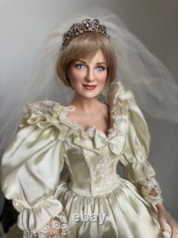 Franklin Mint Princess Diana Wedding Porcelain Doll repaint Franklin Mint Princess Diana Wedding Porcelain Doll repaint