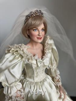 Franklin Mint Princess Diana Wedding Porcelain Doll repaint