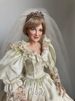 Franklin Mint Princess Diana Wedding Porcelain Doll repaint