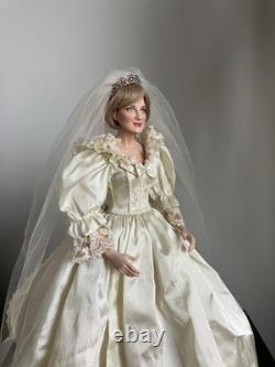 Franklin Mint Princess Diana Wedding Porcelain Doll repaint