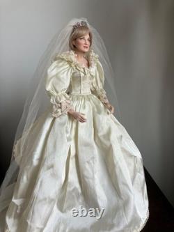 Franklin Mint Princess Diana Wedding Porcelain Doll repaint