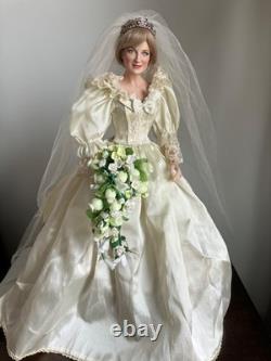 Franklin Mint Princess Diana Wedding Porcelain Doll repaint