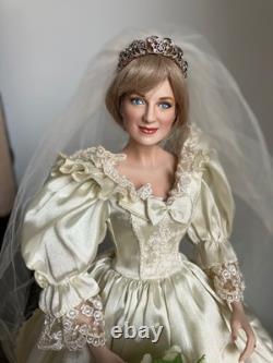 Franklin Mint Princess Diana Wedding Porcelain Doll repaint