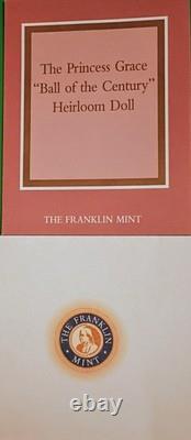 Franklin Mint Princess Grace Ball of the Century Porcelain Doll Blonde Blue Eyes