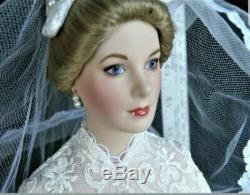 Franklin Mint Princess Grace Kelly Bride Porcelain Doll 16 + Diana Ornament