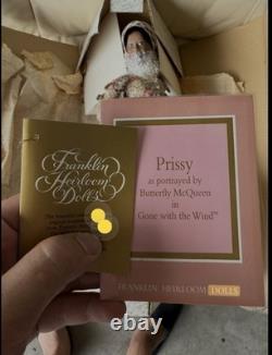 Franklin Mint Prissy Gone With The Wind Butterfly McQueen Porcelain Doll