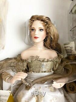 Franklin Mint Queen Guinevere Camelot Series Porcelain Doll with Stand New in Box