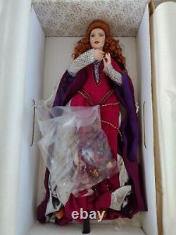Franklin Mint Queen Morgan Le Fay Collectible Porcelain Doll, Complete In Box