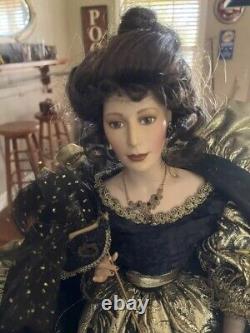 Franklin Mint Queen Of Masquerade Ball 22 Porcelain Doll