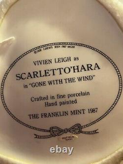 Franklin Mint RARE 1987 12 Porcelain Scarlett O'Hara Tara Party Dress NIB