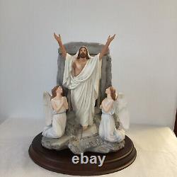 Franklin Mint Resurrection Porcelain Figurine Jesus Angels Tomb 1991