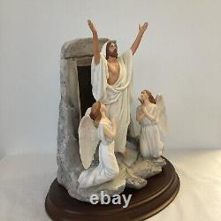 Franklin Mint Resurrection Porcelain Figurine Jesus Angels Tomb 1991