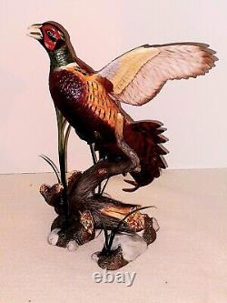 Franklin Mint Ring Necked Pheasant Porcelain Bird Figurine Anthony J Rudisill 91