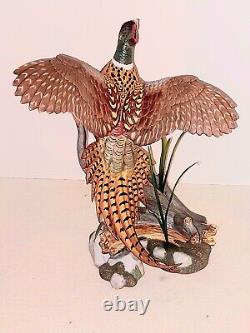 Franklin Mint Ring Necked Pheasant Porcelain Bird Figurine Anthony J Rudisill 91