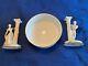 Franklin Mint Romeo & Juliet Bowl (1987) & Candlesticks (1986) Fine Porcelain