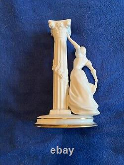 Franklin Mint Romeo & Juliet Bowl (1987) & Candlesticks (1986) Fine Porcelain