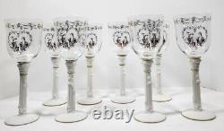 Franklin Mint Romeo and Juliet Goblets Porcelain Set of 8