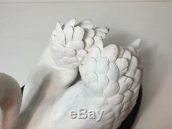 Franklin Mint Royal Swan White Bisque Porcelain Figurine, Ronald Van Ruyckevelt