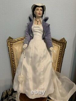 Franklin Mint Scarlett OHara Mill Doll, Porcelain, very RARE! COA! Blue/white