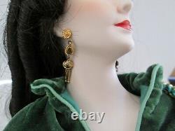 Franklin Mint Scarlett OHara Porcelain Doll 50th Anniversary Doll Green Velvet