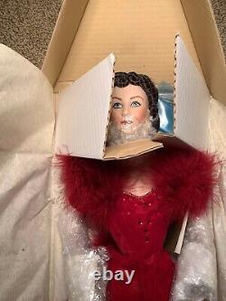 Franklin Mint Scarlett OHara Porcelain Doll Red Dress Gone With The Wind 22