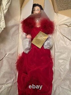 Franklin Mint Scarlett OHara Porcelain Doll Red Dress Gone With The Wind 22