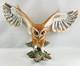 Franklin Mint Screech Owl By George McMonigle Fine Porcelain Hand Painted 1990