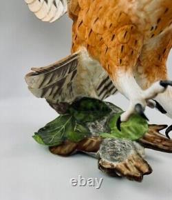 Franklin Mint Screech Owl By George McMonigle Fine Porcelain Hand Painted 1990