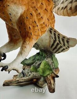 Franklin Mint Screech Owl By George McMonigle Fine Porcelain Hand Painted 1990