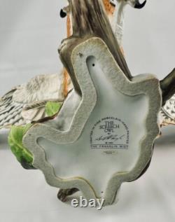 Franklin Mint Screech Owl By George McMonigle Fine Porcelain Hand Painted 1990