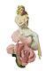 Franklin Mint Sculpture Figurine Lady Rose Jegou 1988 Flower Statue 9 RARE vtg