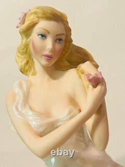 Franklin Mint Sculpture Figurine Lady Rose Jegou 1988 Flower Statue 9 RARE vtg