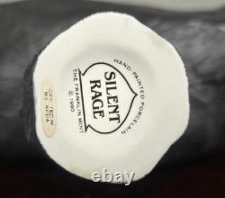 Franklin Mint'Silent Rage' 1990 Black Panther Statue with Base 12.5 H X 25.5 L