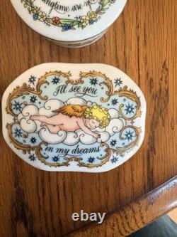 Franklin Mint Songs Of Love Porcelain Music Box Complete 12 Pc Set MINT WORKING