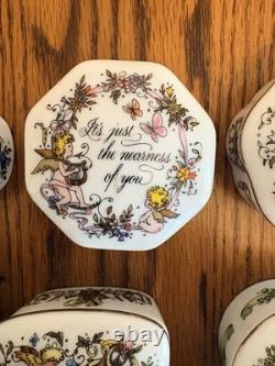 Franklin Mint Songs Of Love Porcelain Music Box Complete 12 Pc Set MINT WORKING