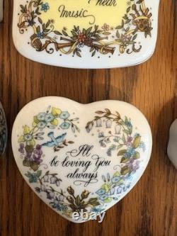 Franklin Mint Songs Of Love Porcelain Music Box Complete 12 Pc Set MINT WORKING