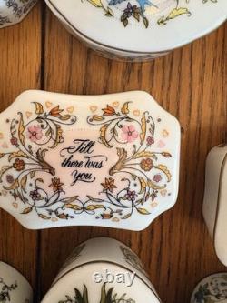 Franklin Mint Songs Of Love Porcelain Music Box Complete 12 Pc Set MINT WORKING