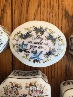 Franklin Mint Songs Of Love Porcelain Music Box Complete 12 Pc Set MINT WORKING
