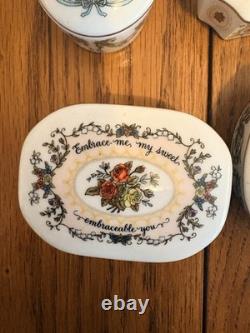 Franklin Mint Songs Of Love Porcelain Music Box Complete 12 Pc Set MINT WORKING