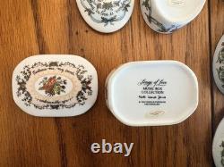 Franklin Mint Songs Of Love Porcelain Music Box Complete 12 Pc Set MINT WORKING