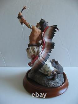 Franklin Mint Spirit of the Sioux Porcelain Figure Sculpture-1987 Limited Ed