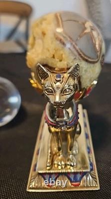 Franklin Mint The Crystal Ball of Bast with crystal Ball enameled Limited Edition