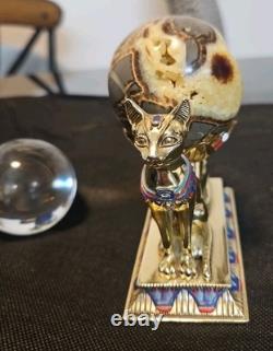 Franklin Mint The Crystal Ball of Bast with crystal Ball enameled Limited Edition