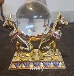 Franklin Mint The Crystal Ball of Bast with crystal Ball enameled Limited Edition